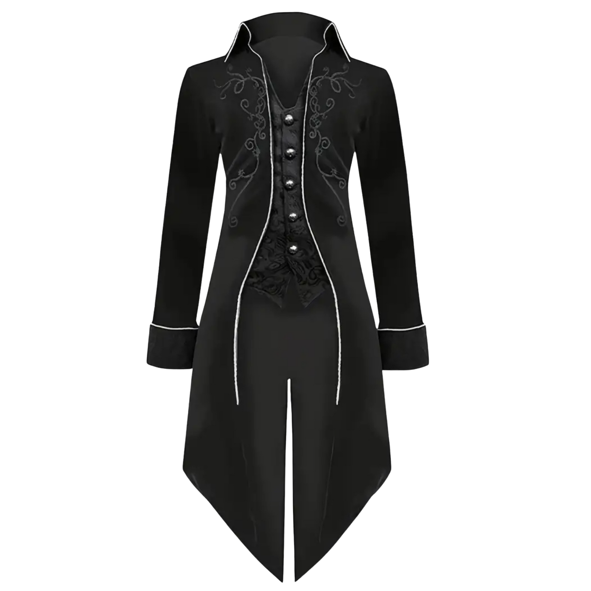 Dark Vampire Gothic Tailcoat – Men’s Steampunk Cosplay Jacket