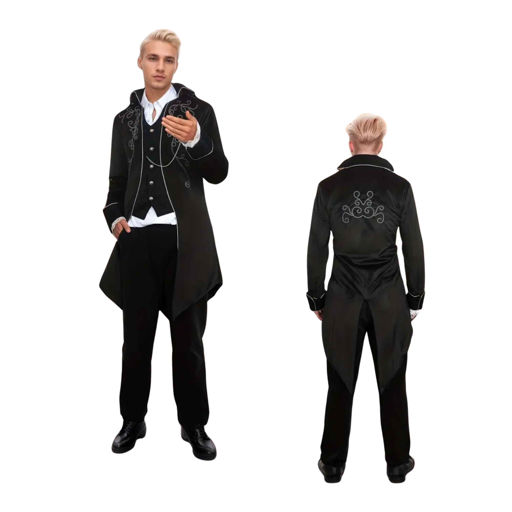 Dark Vampire Gothic Tailcoat – Men’s Steampunk Cosplay Jacket