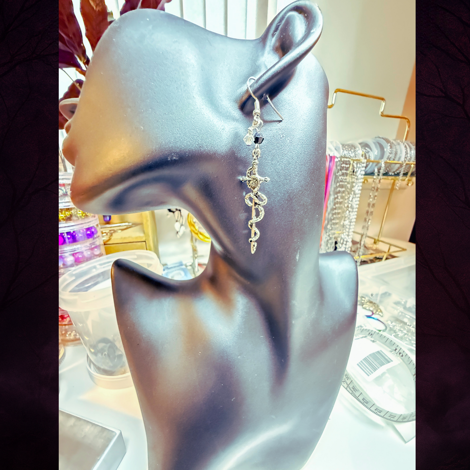 The Slayer & The Serpent –Mismatched Gothic Earrings