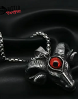 Ram Skull Eye Necklace Gothic Pendant Devilcore Capricorn Alt Jewellery