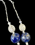 lapis lazuli earrings sterling silver 925 Drop Earrings Silver Gothic Earrings