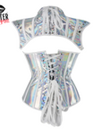 Slay in the Spotlight – Holographic Cyberfang 2-Part Gothic Corset Cosplay Top