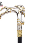 Steal Their Souls – Gothic Vampire Skull Cane, Golden Talon Walking Stick