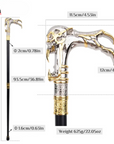 Steal Their Souls – Gothic Vampire Skull Cane, Golden Talon Walking Stick