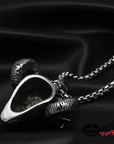 Ram Skull Eye Necklace Gothic Pendant Devilcore Capricorn Alt Jewellery