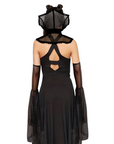 Neck Drama Included – Gothic Vampire Collar & Sleeve Set Sheer Lace Cosplay