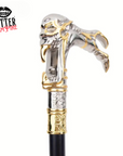 Steal Their Souls – Gothic Vampire Skull Cane, Golden Talon Walking Stick