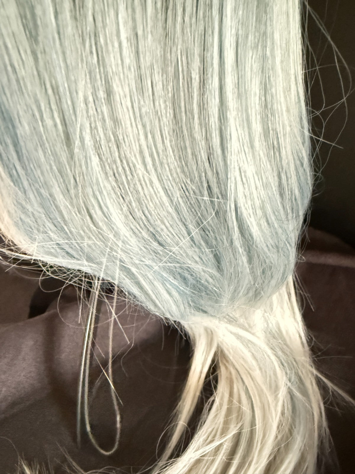 pale blue wig cosplay wig long ombre wig gothic wig ice witch wig winter vampire