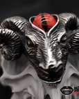 Ram Skull Eye Necklace Gothic Pendant Devilcore Capricorn Alt Jewellery