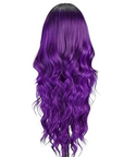 Long Wavy Purple Wig with Fringe Cosplay Wig for Goth, Anime & Everyday Glam