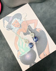 925 sterling silver earrings long earrings lapis lazuli & Austrian Crystals