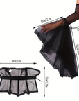 Neck Drama Included – Gothic Vampire Collar & Sleeve Set Sheer Lace Cosplay