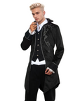 Dark Vampire Gothic Tailcoat – Men’s Steampunk Cosplay Jacket