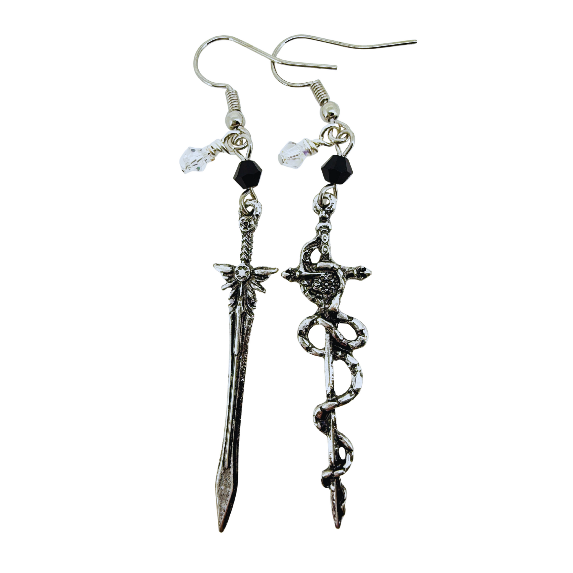 The Slayer & The Serpent –Mismatched Gothic Earrings