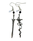 The Slayer & The Serpent –Mismatched Gothic Earrings