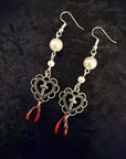 Crimson Prayer Gothic Earrings