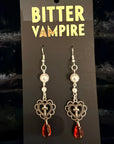 Crimson Prayer Gothic Earrings
