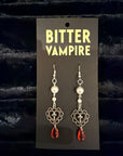Crimson Prayer Gothic Earrings
