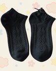Witchy Little Things – Gothic Bow Ankle Socks for Dark & Kawaii Looks