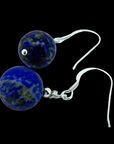 Gaia’s Tears Lapis Lazuli Solid 925 Sterling Silver Earrings