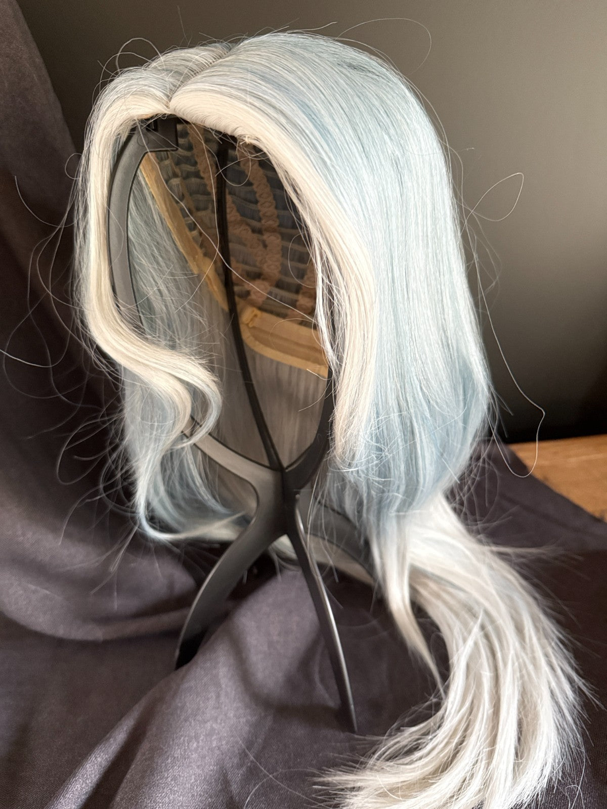 pale blue wig cosplay wig long ombre wig gothic wig ice witch wig winter vampire