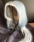 pale blue wig cosplay wig long ombre wig gothic wig ice witch wig winter vampire