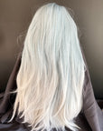 pale blue wig cosplay wig long ombre wig gothic wig ice witch wig winter vampire