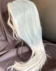 pale blue wig cosplay wig long ombre wig gothic wig ice witch wig winter vampire
