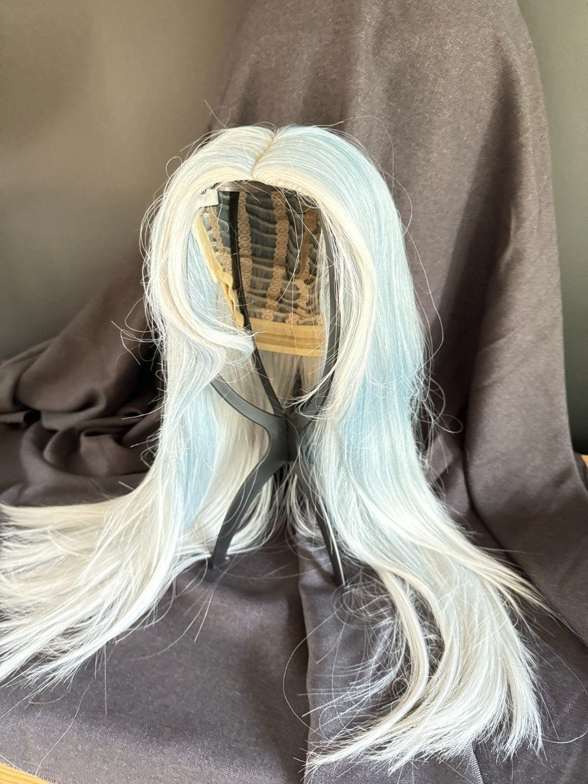 pale blue wig cosplay wig long ombre wig gothic wig ice witch wig winter vampire