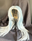 pale blue wig cosplay wig long ombre wig gothic wig ice witch wig winter vampire