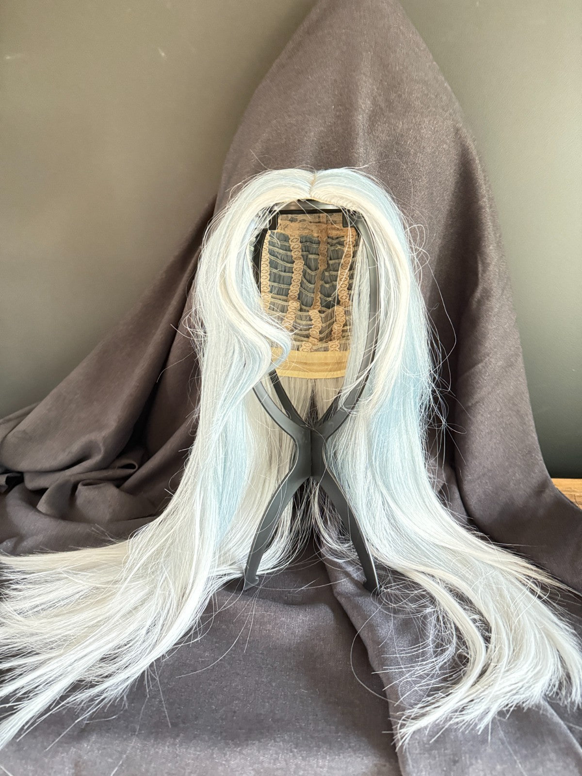 pale blue wig cosplay wig long ombre wig gothic wig ice witch wig winter vampire