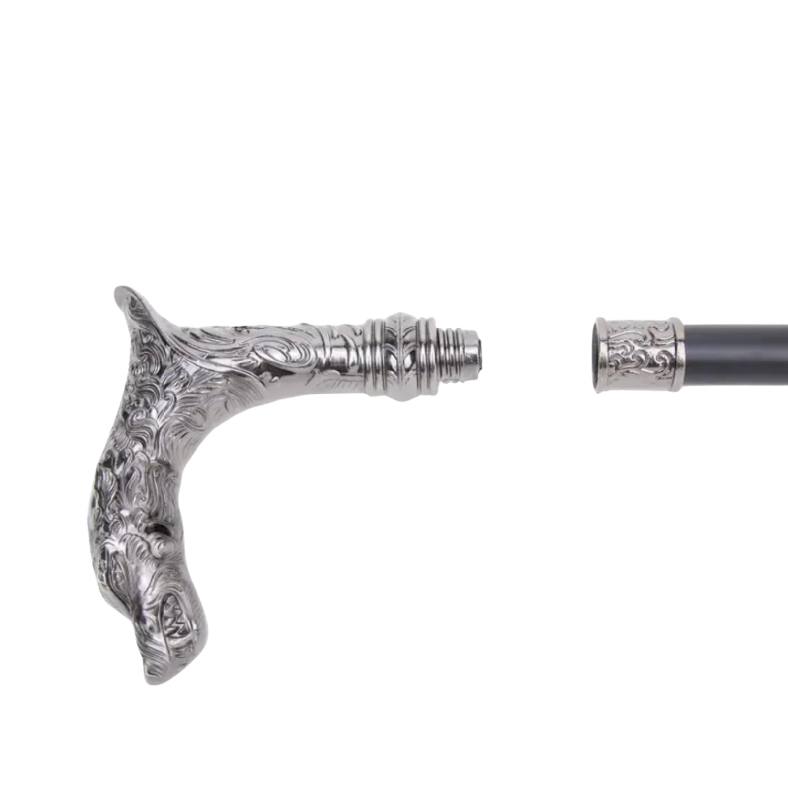 Lead the Pack, Darling – Wolf Head Cane Gothic Walking Stick Cosplay Prop