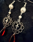 Crimson Prayer Gothic Earrings