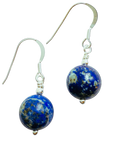Gaia’s Tears Lapis Lazuli  Solid 925 Sterling Silver Earrings